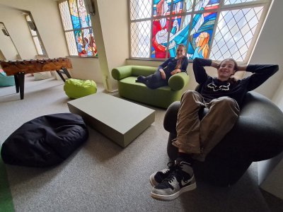 Pauli-Lounge auf der Empore Pauli-Lounge auf der Empore